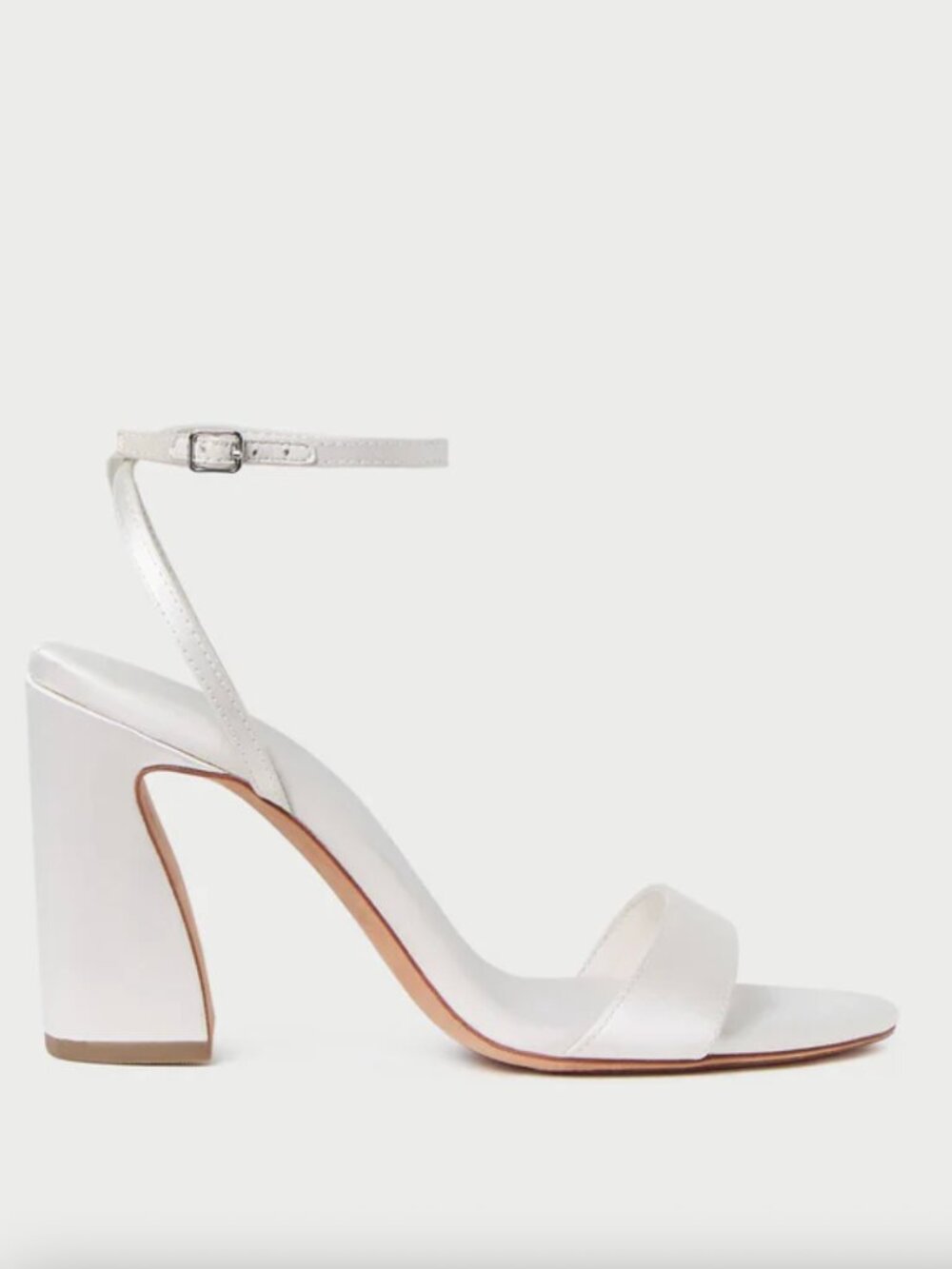 NEW Loeffler Randall size 7 Malia Cream Curved−Heel Sandal